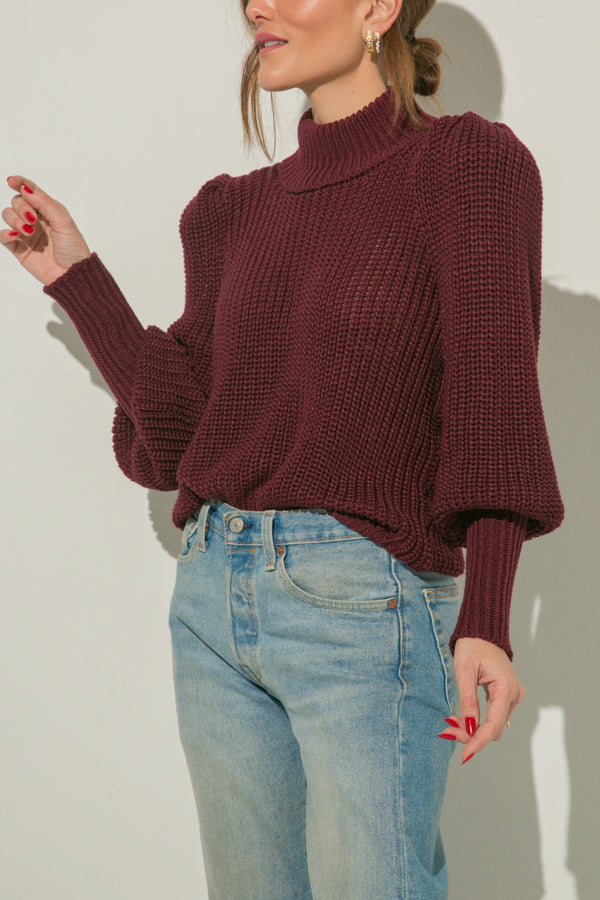 AMELIE WINE SWEATER